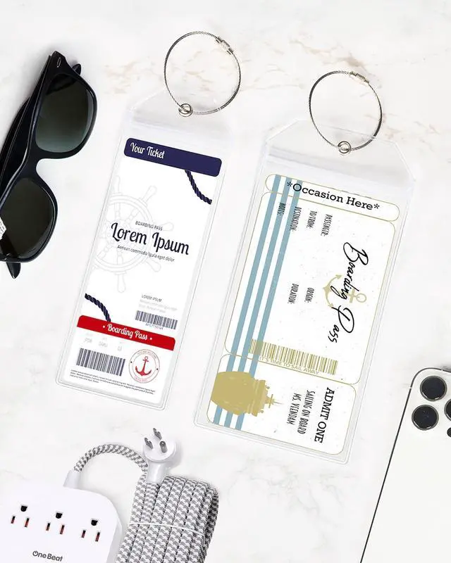 Alt view image 7 of 7 - 8 Pack Luggage Tags Travel Essentials & Cruise Essentials for NCL, Princess, Carnival, Royal Caribbean & Celebrity Cruise Ships by