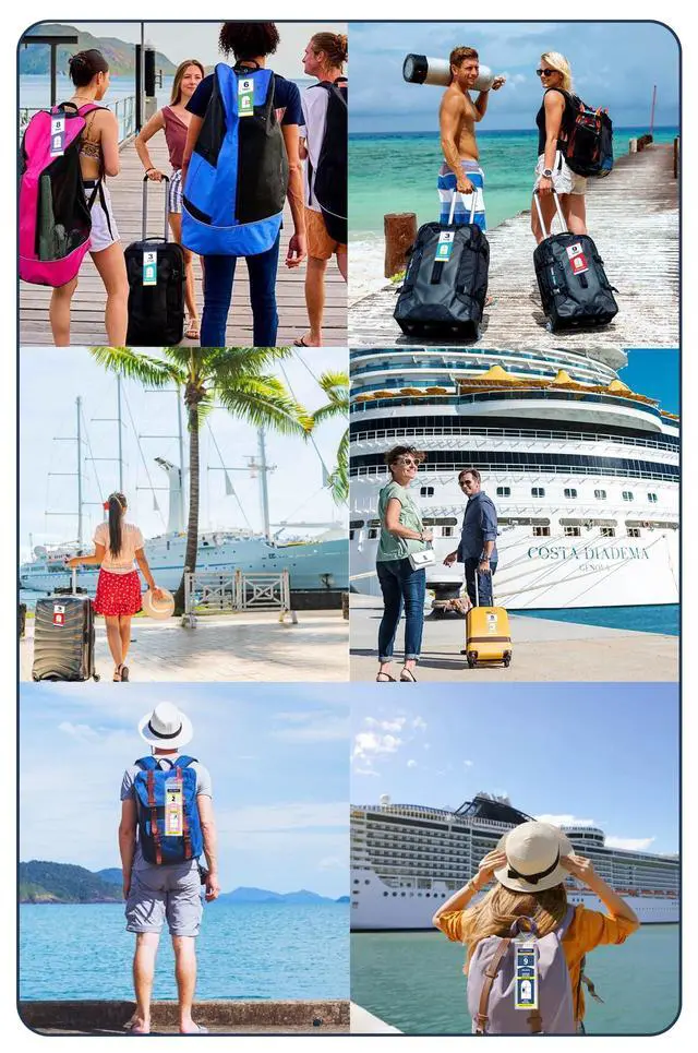 Alt view image 7 of 7 - 5 Pack Royal Caribbean Luggage Tag Holders, Travel Essentials for Cruise Ships, Clear Cruise Luggage Tags for Royal Caribbean & Celebrity Cruise, Cruise Essentials 20262027 (7.5 x 2.75 in)