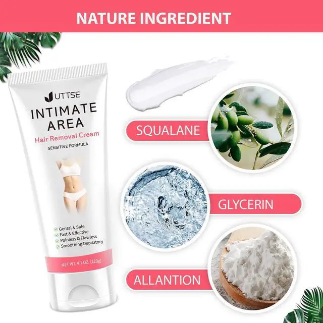 Alt view image 3 of 6 - Intimate/Private Hair Removal Cream for Women, for Unwanted Hair in Underarms, Private Parts, Pubic & Bikini Area, Painless Flawless Depilatory Cream, Sensitive Formula Suitable for All Skin Types