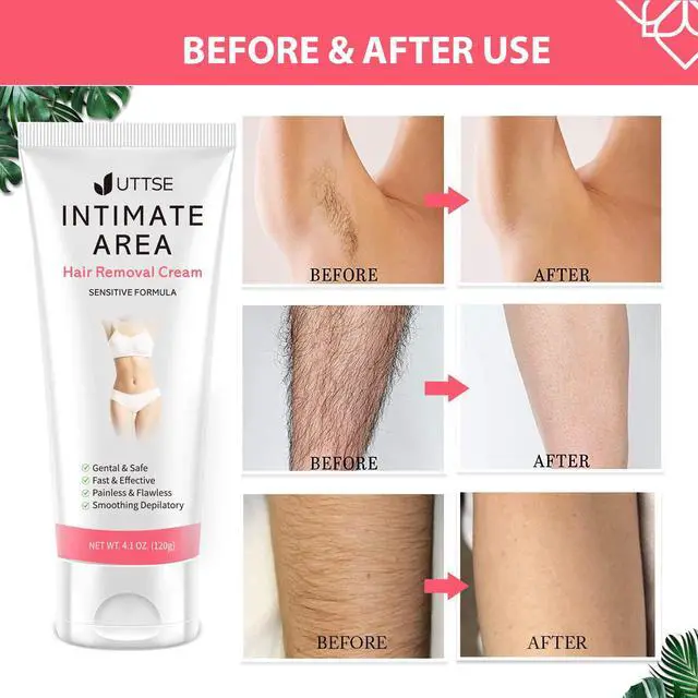 Alt view image 5 of 6 - Intimate/Private Hair Removal Cream for Women, for Unwanted Hair in Underarms, Private Parts, Pubic & Bikini Area, Painless Flawless Depilatory Cream, Sensitive Formula Suitable for All Skin Types