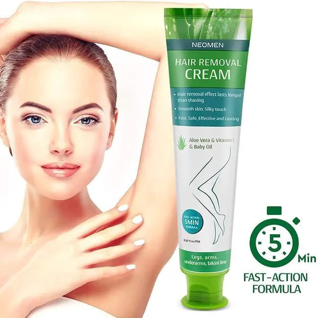 Alt view image 2 of 6 - Hair Removal Cream for Men & Women: Painless Depilatory for Sensitive Skin & Intimate Areas, Moisturizing with Aloe Vera & Vitamin E, Safe for Face, Underarms, Bikini, Arms (2.37 Fl Oz (Pack of 1))