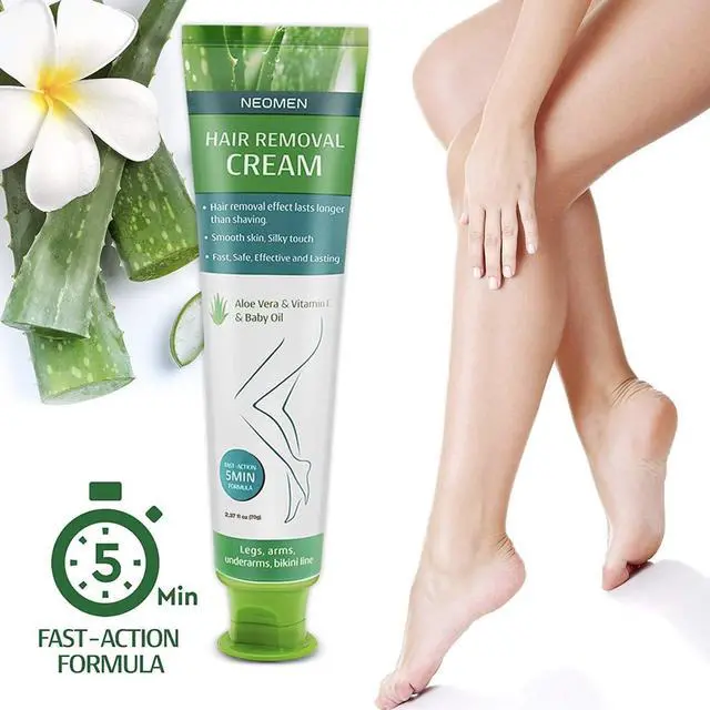 Alt view image 4 of 6 - Hair Removal Cream for Men & Women: Painless Depilatory for Sensitive Skin & Intimate Areas, Moisturizing with Aloe Vera & Vitamin E, Safe for Face, Underarms, Bikini, Arms (2.37 Fl Oz (Pack of 1))