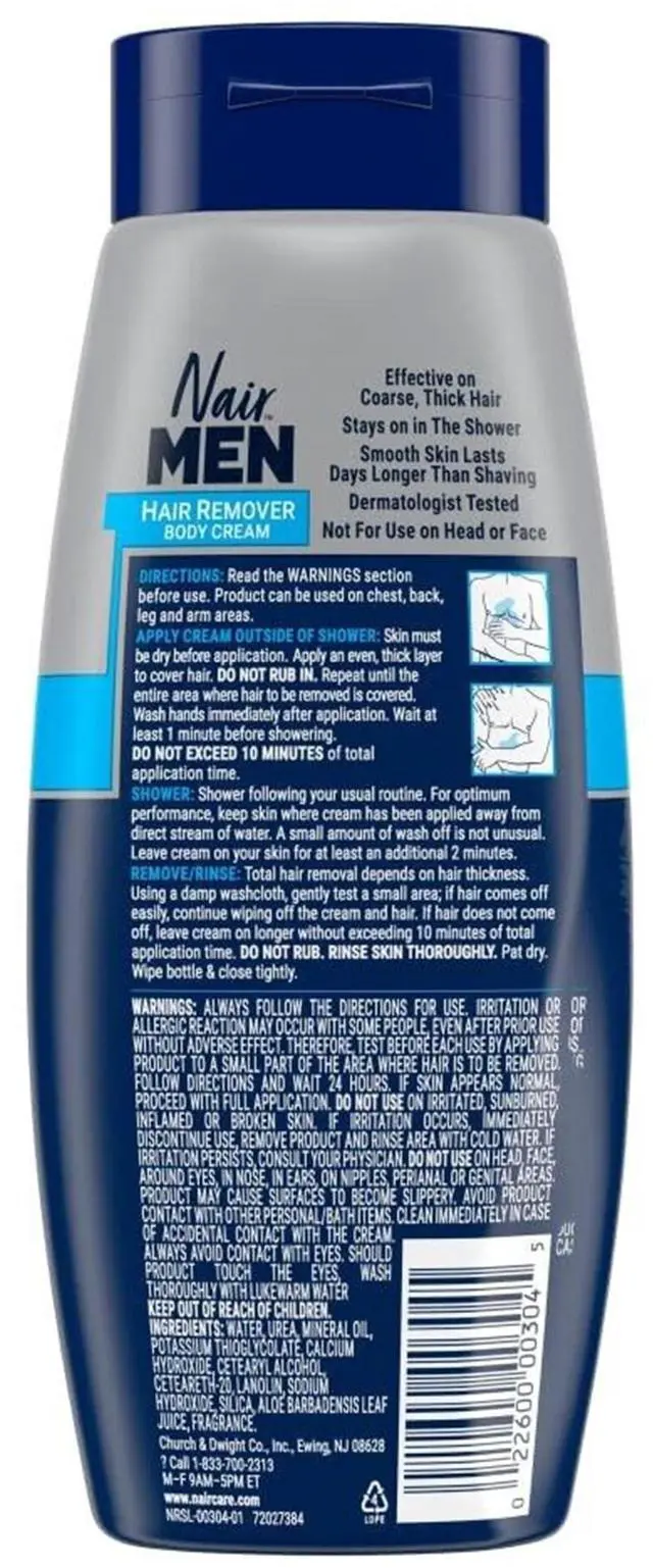 Alt view image 3 of 7 - Men Hair Removal Body Cream, 12 Ounce (Pack of 2)
