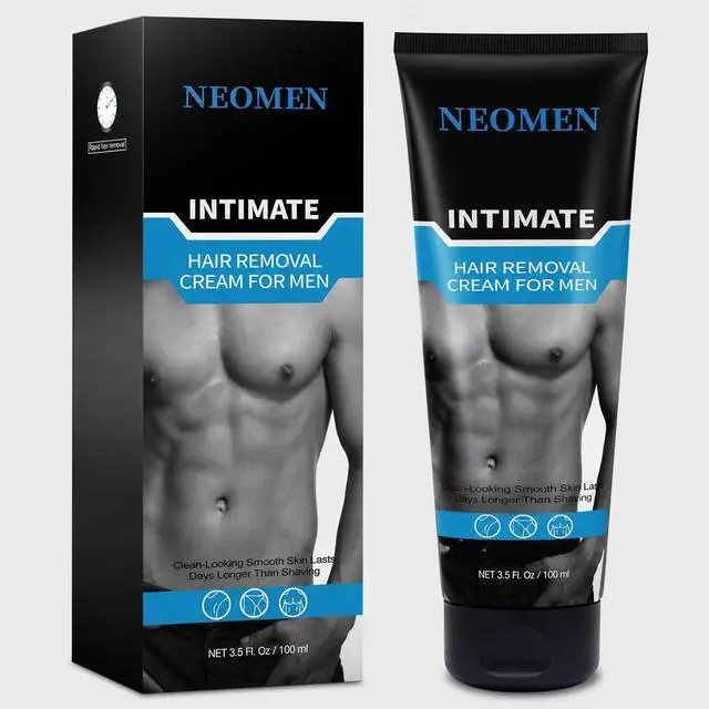 Main image of Intimate Hair Removal Cream for Men: Men's Depilatory Cream for Private Area, Body Hair Removal Cream for Sensitive Skin with Aloe & Vitamin E, 3.5 Oz