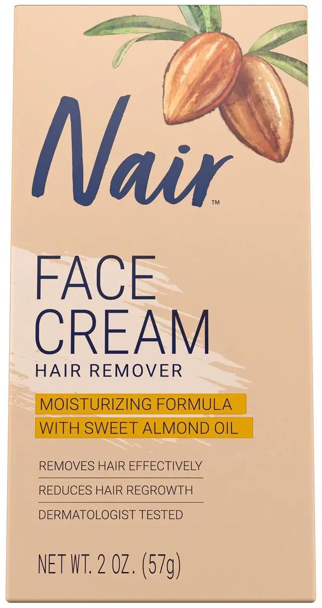 Main image of Hair Remover Moisturizing Face Cream, with Sweet Almond Oil, 2OZ