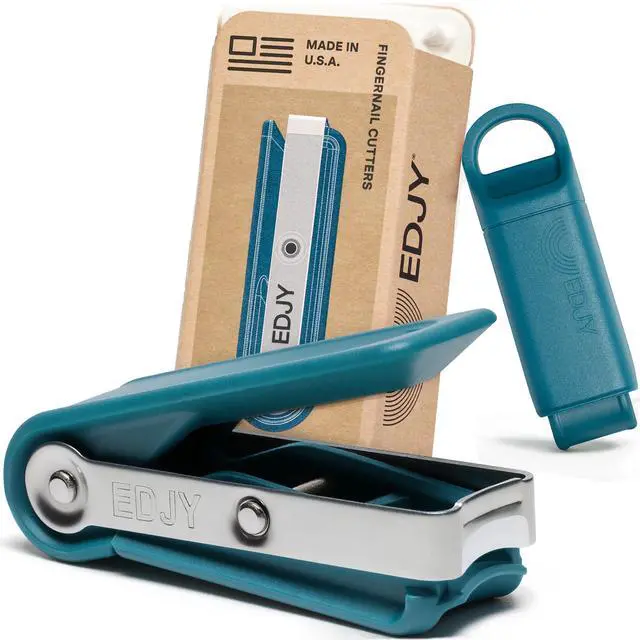 Main image of Fingernail Cutter - Precision Stainless Steel Nail Cutter for Fingernails | Sharp Blade, Ergonomic Design, Durable & Rust-Resistant | Ideal for Men and Women | EDJY Blue