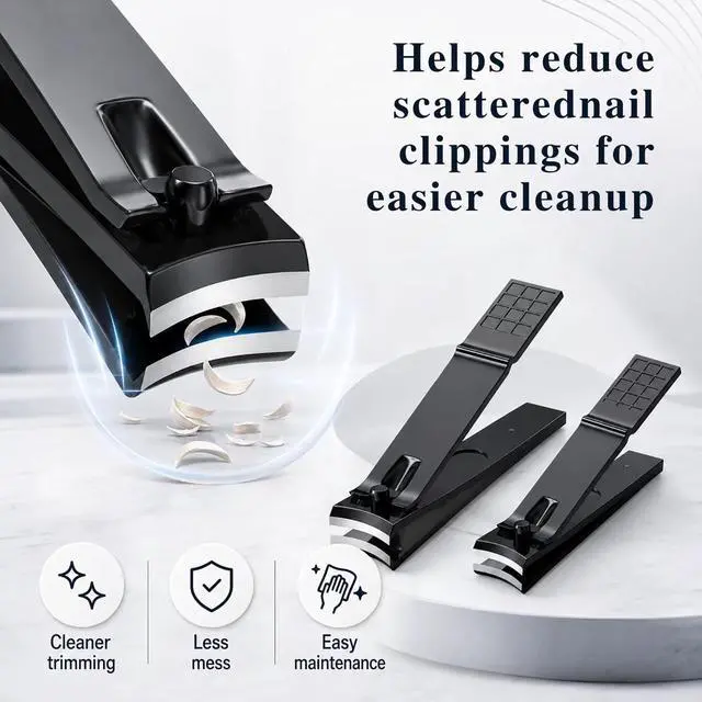 Alt view image 3 of 7 - Nail Clippers Set, Toenail Clippers & Fingernail Clipper Cutters, Ultra Sharp Stainless Steel Tools, Wide Jaw for Thick Nails, Heavy Duty Manicure Kit for Men Women Seniors