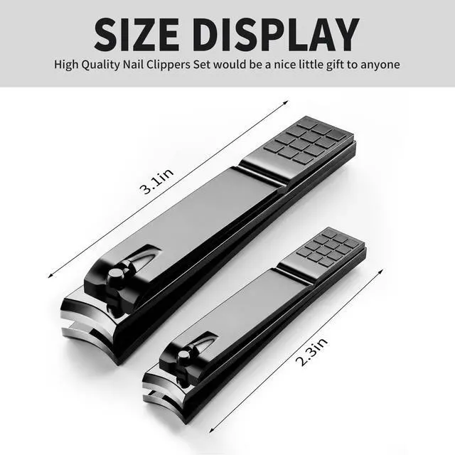 Alt view image 7 of 7 - Nail Clippers Set, Toenail Clippers & Fingernail Clipper Cutters, Ultra Sharp Stainless Steel Tools, Wide Jaw for Thick Nails, Heavy Duty Manicure Kit for Men Women Seniors