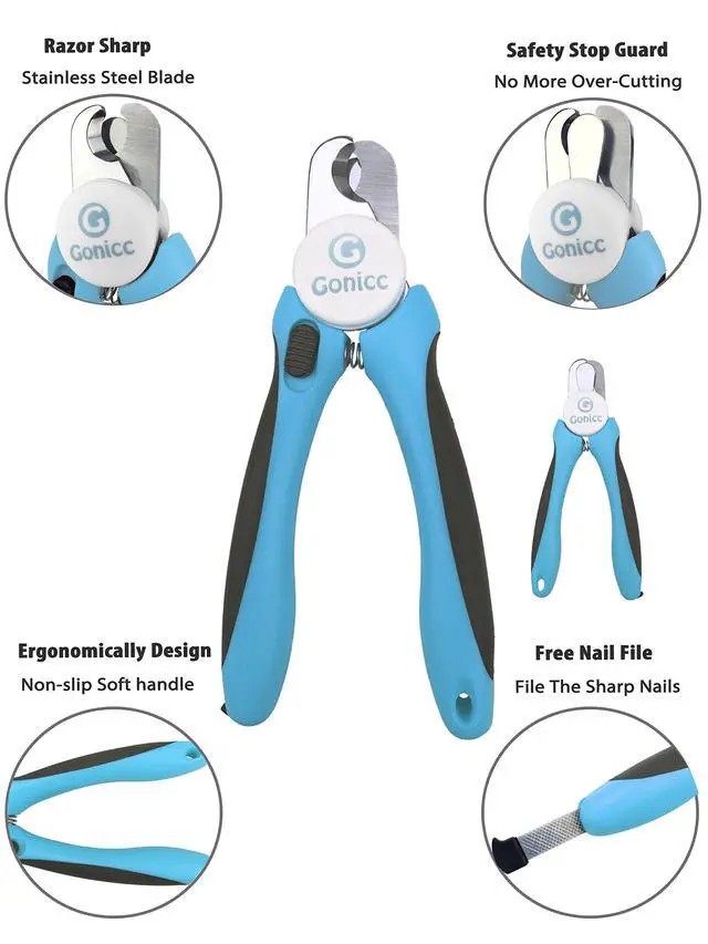 Alt view image 5 of 6 - Dog & Cat Pets Nail Clippers and Trimmers - with Safety Guard to Avoid Overcutting, Free Nail File, Razor Sharp Blade - Professional Grooming Tool for Pets (for Large and Medium Dogs)