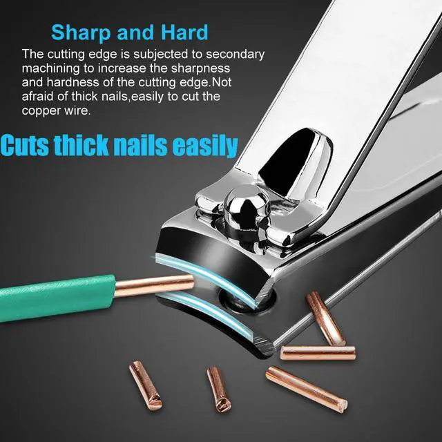Alt view image 6 of 7 - Manicure Set 18 Pieces Professional Nail Clippers Pedicure Kit Men Women, Stainless Steel Fingernail Toenail Cutters, Nail Care Grooming Tools with Leather Travel Case