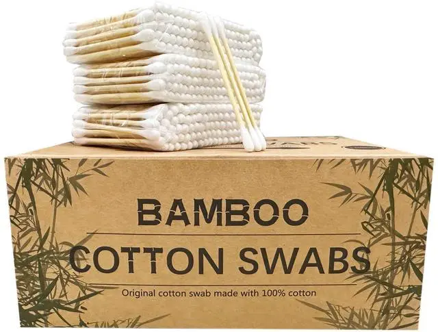 Main image of Bamboo Cotton Swabs, Wooden Cotton Swabs 1200pcs
