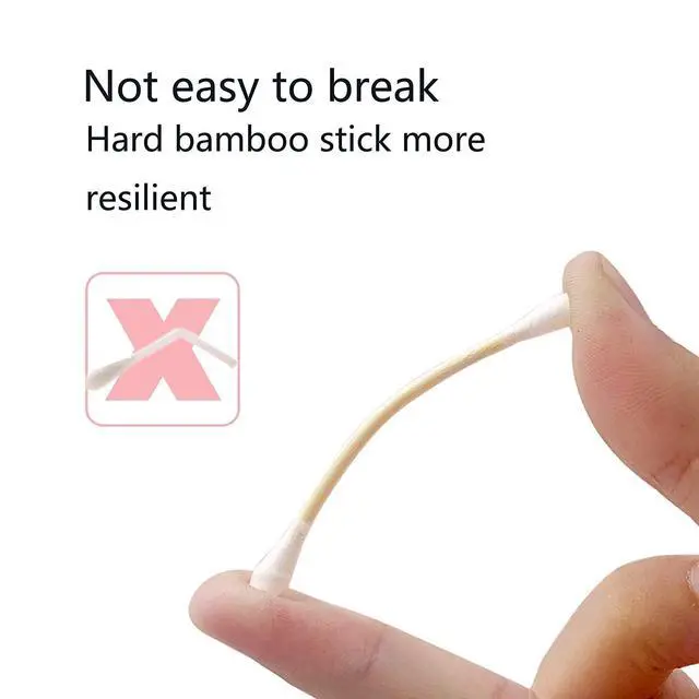 Alt view image 3 of 7 - Bamboo Cotton Swabs, Wooden Cotton Swabs 1200pcs