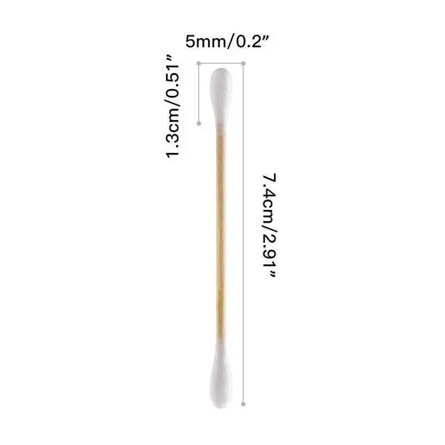 Alt view image 7 of 7 - Double Tips Bamboo Cotton Swabs - 500 Count - FSC Certified