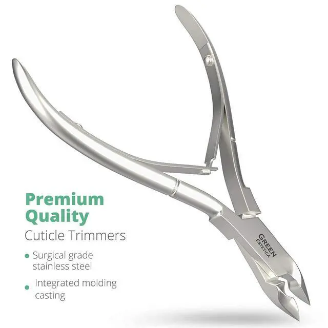 Alt view image 4 of 7 - Professional Cuticle Trimmer Nail Cuticle Cutter Stainless Steel Cuticle Nippers with Sharp Blades Clippers Manicure Tools Double Spring for Nail Care Pedicure Nail Tool (Silver)