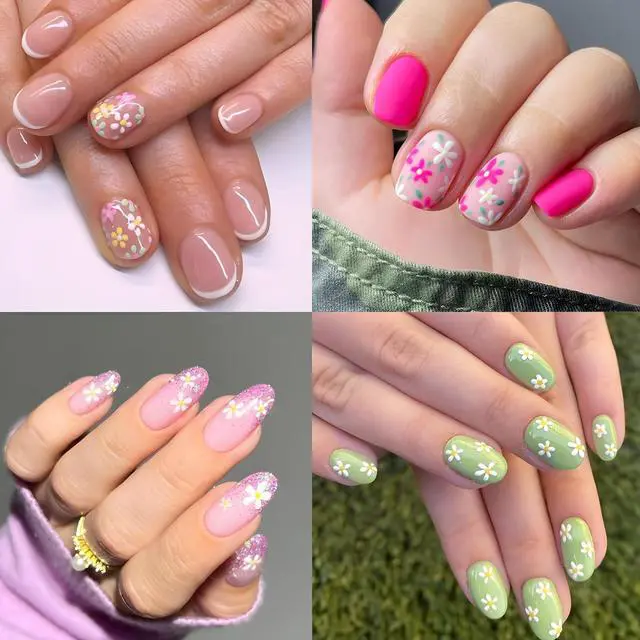 Alt view image 4 of 7 - Colorful Cute Daisy, Floral, Heart, Flower Nail Art Stickers Decals, 3D Self Adhesive Supplies, Design Decoration Accessories for Women and Girls, 30 Sheets