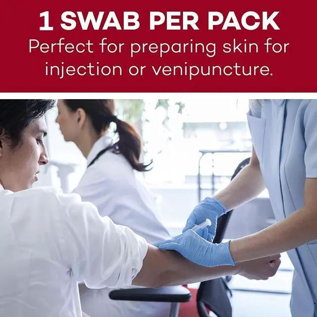 Alt view image 6 of 7 - Povidone Iodine 10% Swabsticks - Individually Sealed Packets Perfect for Wound Care and Portable First Aid Kits, 50/Box (Pack of 1)
