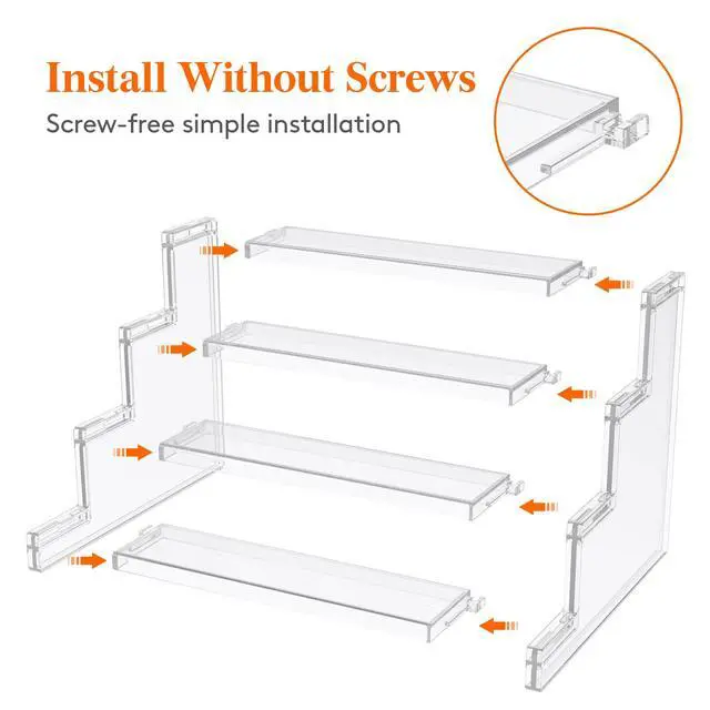 Alt view image 4 of 7 - Lifewit Perfume Organizer, Bedroom Decor, Cologne Cupcake Stand, Tool-Free Assembly, Makeup Display Shelf for Vanity Bathroom Counter Storage, Clear, 23 cm/9", 1 Pcs