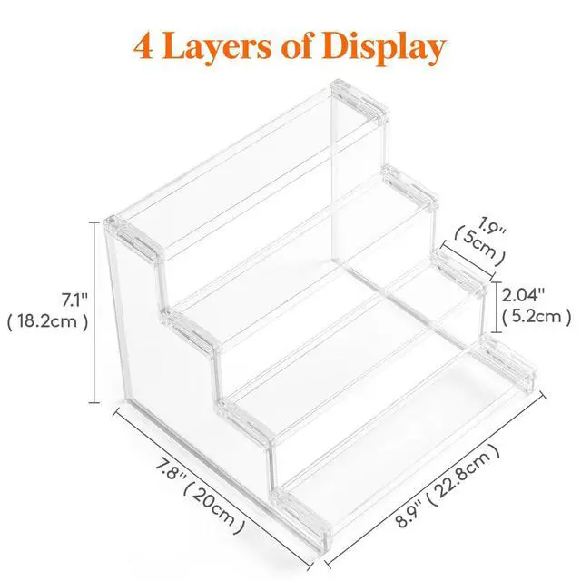 Alt view image 5 of 7 - Lifewit Perfume Organizer, Bedroom Decor, Cologne Cupcake Stand, Tool-Free Assembly, Makeup Display Shelf for Vanity Bathroom Counter Storage, Clear, 23 cm/9", 1 Pcs