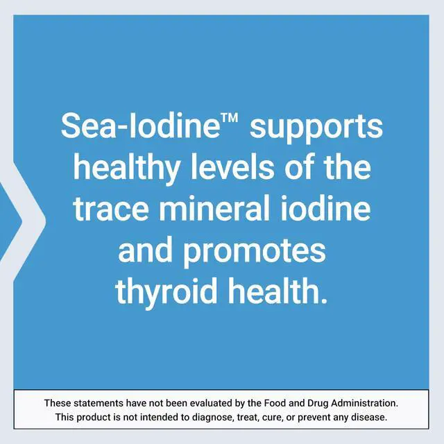 Alt view image 6 of 7 - Sea-Iodine, kelp and bladderwrack-derived Iodine, Supports Healthy Levels of This Essential Nutrient for Thyroid Health and Beyond, Non-GMO, Gluten-Free, Vegetarian, 60 Capsules