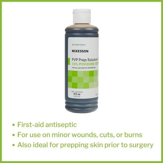 Alt view image 2 of 7 - PVP Prep Solution USP, 10% Povidone-Iodine, 8 oz, 1 Count