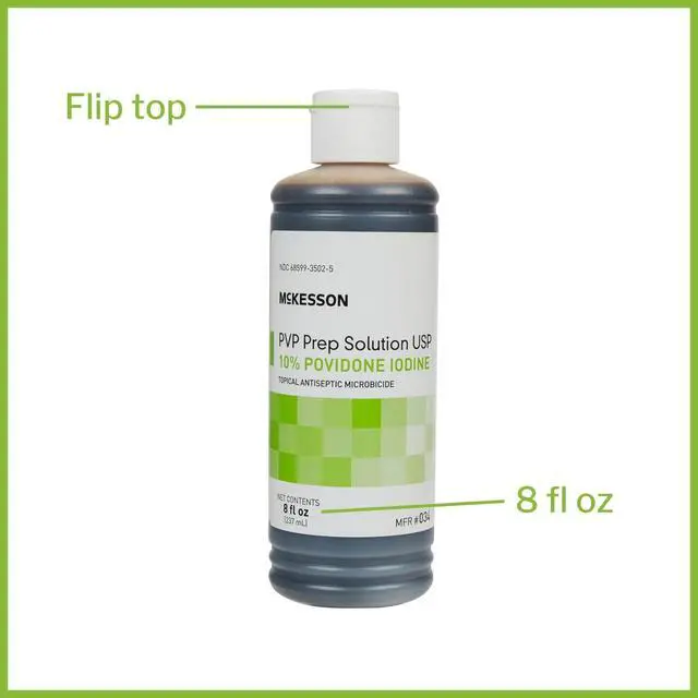 Alt view image 4 of 7 - PVP Prep Solution USP, 10% Povidone-Iodine, 8 oz, 1 Count