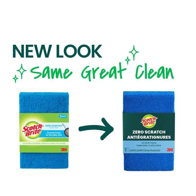 Alt view image 2 of 7 - Non-Scratch Scour Pads, Scouring Pads for Kitchen and Dish Cleaning, 3 Pads