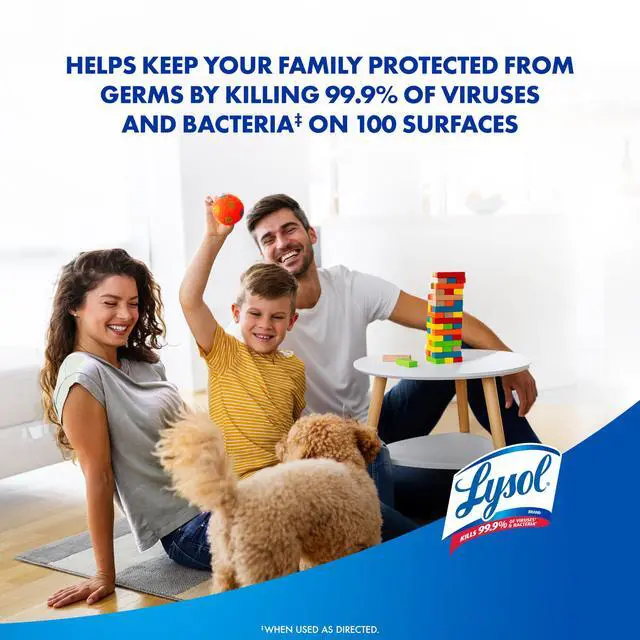 Alt view image 4 of 7 - Lysol Disinfectant Spray, Household Cleaning Supplies, Disinfecting Multi-Purpose Room Spray, Antibacterial Sanitizer, Deodorizer, Kills Hantavirus, Crisp Linen, 19 Fl Oz (Pack of 2)