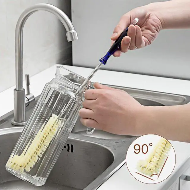 Alt view image 3 of 7 - Long Bottle Brush Cleaner -16" Bottle Cleaning Brush Flexional Water Bottle Cleaner Washer Tool for Water Bottles,Cup,Tumblers or Wine Stemware
