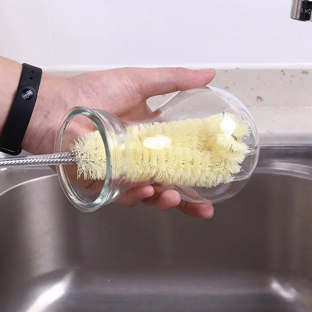 Alt view image 6 of 7 - Long Bottle Brush Cleaner -16" Bottle Cleaning Brush Flexional Water Bottle Cleaner Washer Tool for Water Bottles,Cup,Tumblers or Wine Stemware