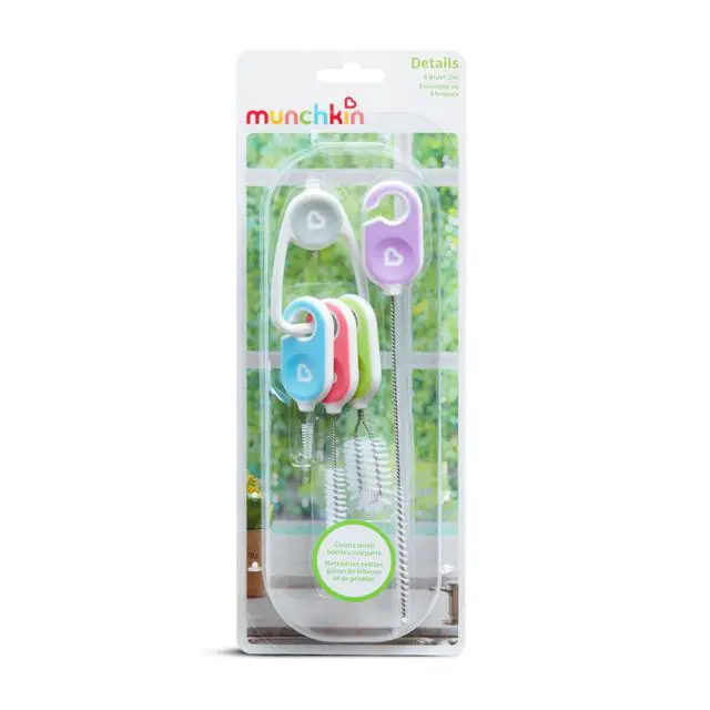 Alt view image 4 of 4 - Munchkin® Details Bottle and Cup Cleaning Brush 4 Piece Set with Key Ring