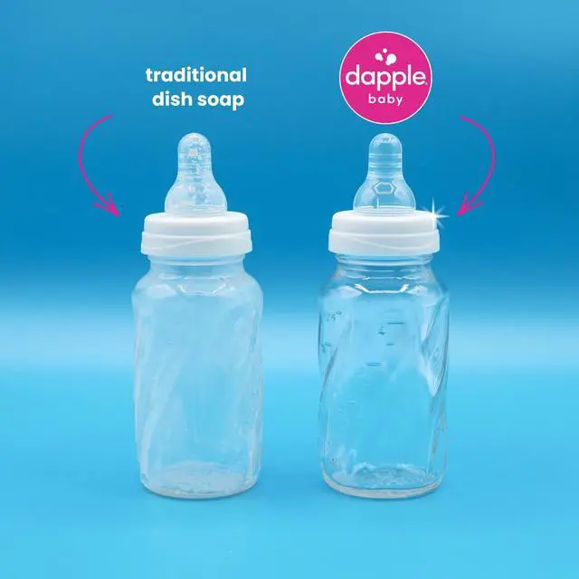 Alt view image 6 of 7 - Dapple Baby Fragrance-Free Bottle & Dish Soap Refill Pouch - (2 Pack) 33.8 fl oz - Plant-Powered Cleaner for Baby Bottles, Pump Parts, and Sippy Cups