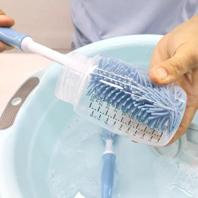 Alt view image 3 of 5 - Silicone Cleaning Brush, 12" Long Handle Water Bottle Cleaner for Baby, Sports, Vase, Glassware, and Smaller Diameter Openings
