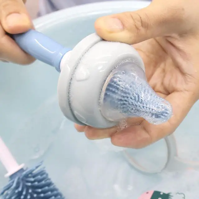 Alt view image 4 of 5 - Silicone Cleaning Brush, 12" Long Handle Water Bottle Cleaner for Baby, Sports, Vase, Glassware, and Smaller Diameter Openings