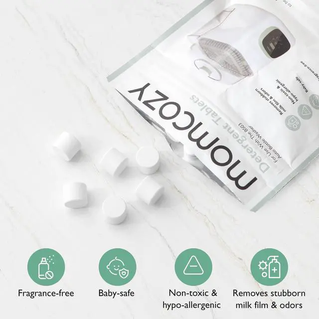 Alt view image 5 of 6 - Momcozy Official Washing Block for Momcozy KleanPal Pro Baby Bottle Washer, 120 Detergent Tablets
