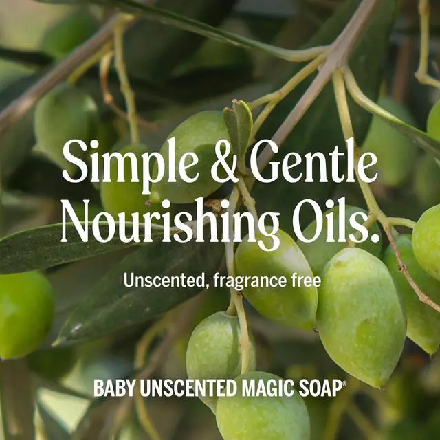 Alt view image 5 of 7 - Dr. Bronner's Pure-Castile Magic Soap Liquid (Baby Unscented, 32 Ounce) Made with Regenerative Organic Certified Oils For Sensitive Skin, Babies, Face, Hair, Laundry, Dishes, Hand Soap & Body Wash
