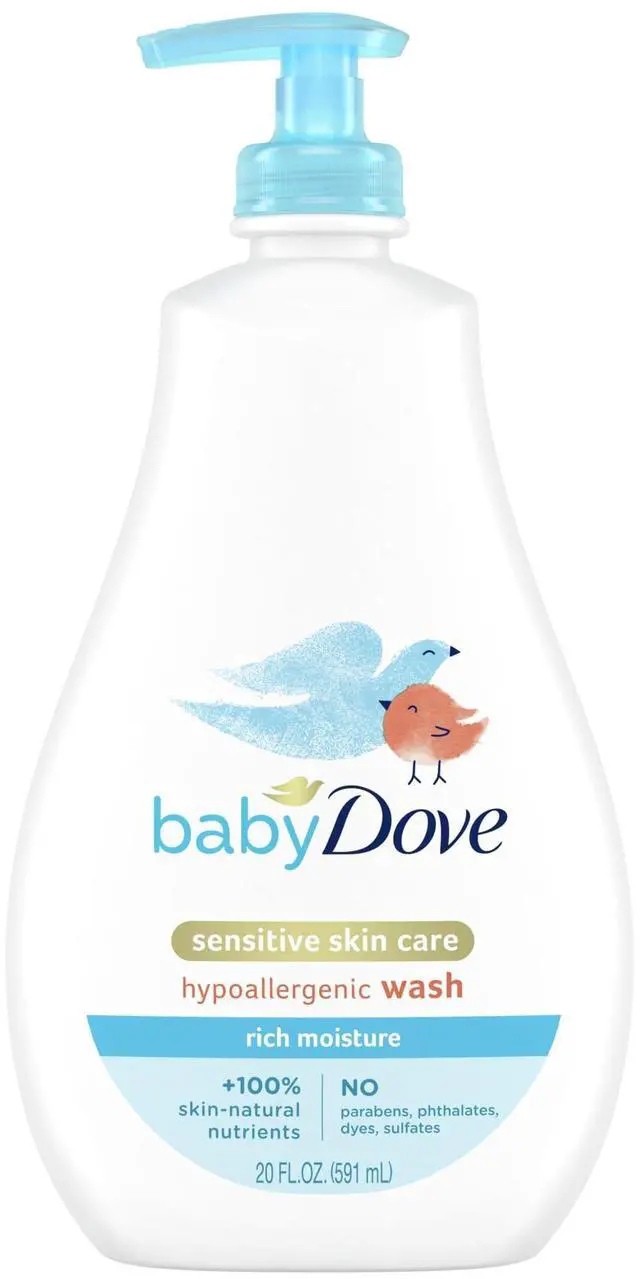 Main image of Baby Dove Sensitive Skin Care Baby Wash For Baby Bath Time Rich Moisture Tear-Free and Hypoallergenic, 20 oz (Packaging May Vary)