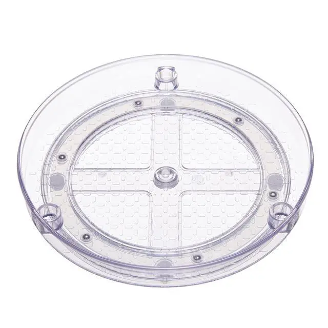 Alt view image 4 of 6 - Amazon Basics Lazy Susan Turntable Organizer for Spices and Condiments, 9" Diameter, 2 Tier, Clear