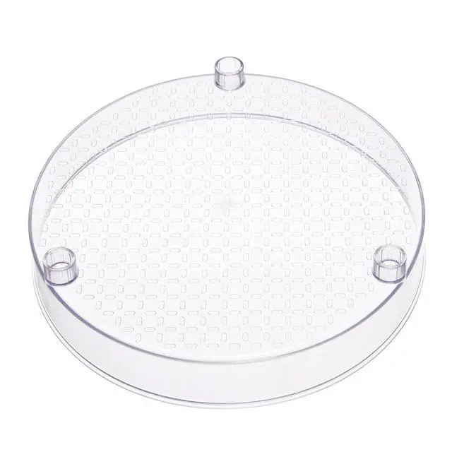 Alt view image 5 of 6 - Amazon Basics Lazy Susan Turntable Organizer for Spices and Condiments, 9" Diameter, 2 Tier, Clear