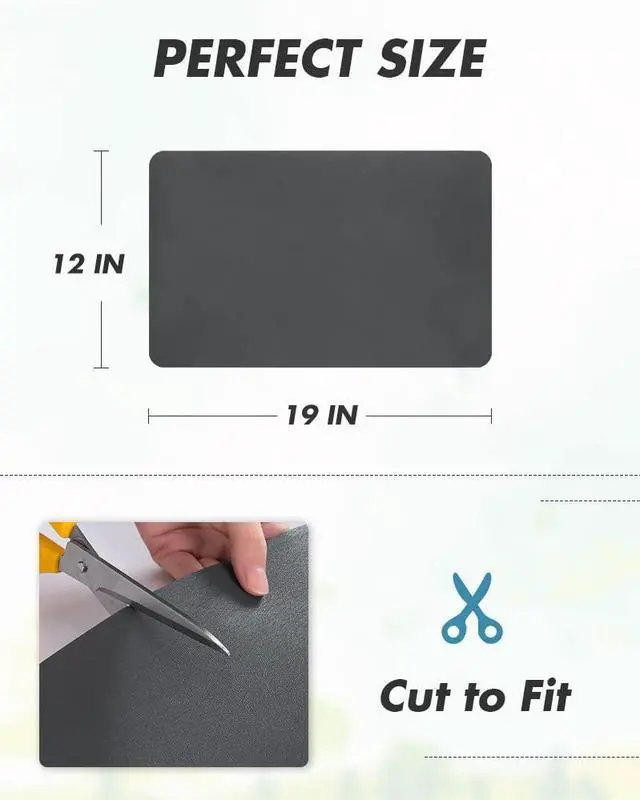 Alt view image 7 of 7 - AMOAMI Coffee Mat Dish Drying Mat for Kitchen Counter-Bar Accessories, Hide Stain, Rubber Backed, Absorbent, Fit Under Coffee Maker, Espresso Machine, Pot, Dish Rack, 12"x19", Dark Grey