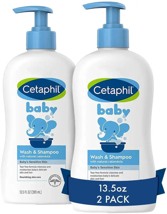 Main image of Cetaphil Baby Wash & Shampoo, 13.5oz Pack of 2, Hypoallergenic, Gentle Enough for Everyday Use, Soap Free