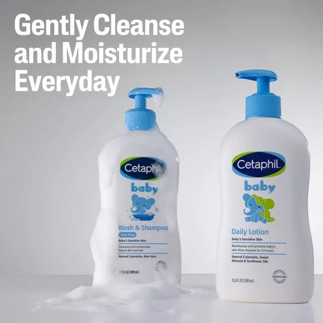Alt view image 5 of 7 - Cetaphil Baby Wash & Shampoo, 13.5oz Pack of 2, Hypoallergenic, Gentle Enough for Everyday Use, Soap Free