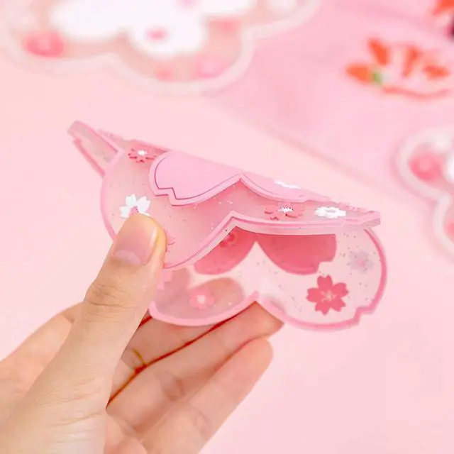 Alt view image 3 of 6 - Sakura Coffee Cup Mat Kawaii Coaster 2PCS Cute Cherry Blossom PVC Home Tea Mug Pink Flower Pattern Anti-Skid Pot Bowl Pad Placemat for Desk Drink Table Decor Kawaii Accessories (Small)