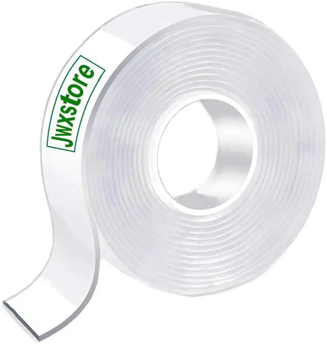 Main image of Jwxstore Extra Large Double Sided Tape Heavy Duty Removable 0.79 Inch x 196 Inch, Clear & Tough Nano Tape, Multipurpose Mounting Tape Picture Hanging Strips Adhesive for Carpet Poster