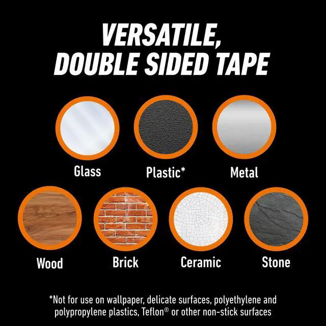 Alt view image 3 of 7 - Gorilla Tough & Clear Double Sided Tape Squares, Clear Tape, 24 1" Pre-Cut Mounting Squares (Pack of 1)