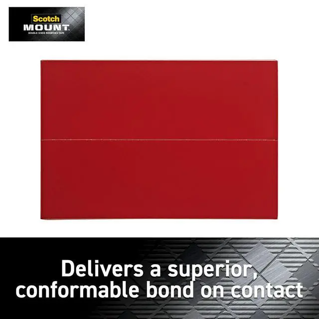 Alt view image 2 of 7 - Scotch Extreme Mounting Strips, Double-Sided Heavy Duty Tape, 8 Strips, 1 in x 3 in, Use Instead of Nails or Screws, Works on Painted surfaces, Metals, Acrylic, Hard Plastics and More (414H-ST)