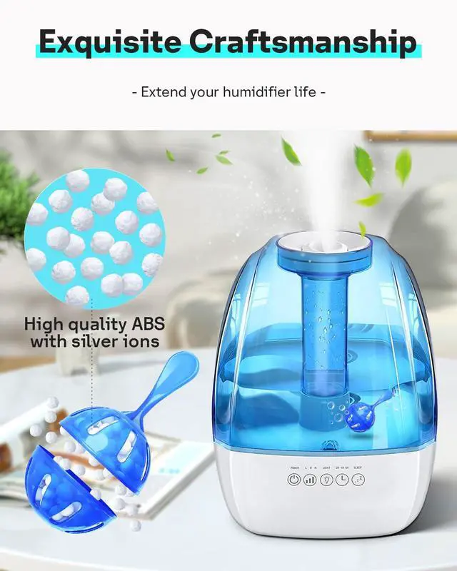 Alt view image 6 of 7 - Humidifier Cleaner 12 Pack, Demineralization Cleaning Ball, Works in All humidifiers and Fish Tanks, Purifies Water, Prevents Hard Water Build-Up, Reduces Scale