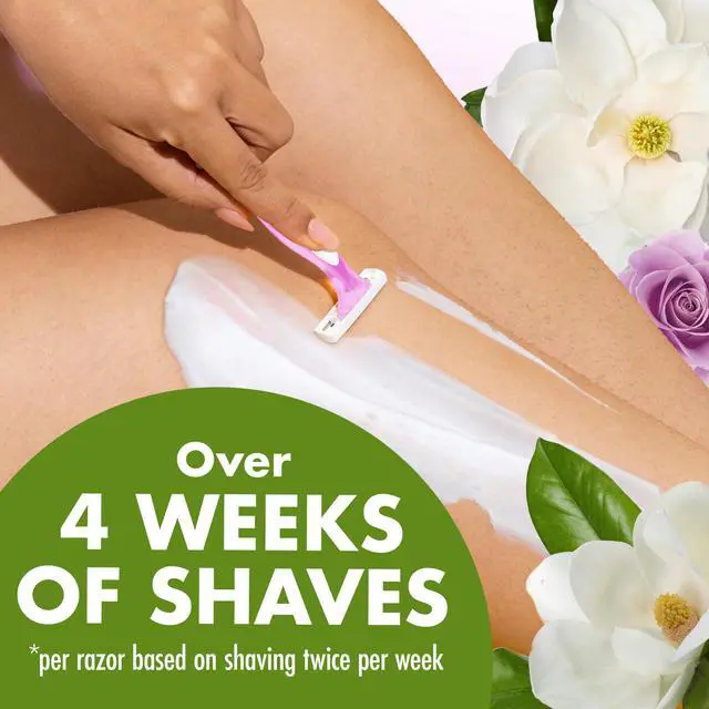 Alt view image 6 of 7 - BIC Soleil 3 Escape Scented Women's Disposable Razors, 3 Blades, Comfortable Shave, Rose and Magnolia Scented Handle Shaving Razors for Women, 8 Count