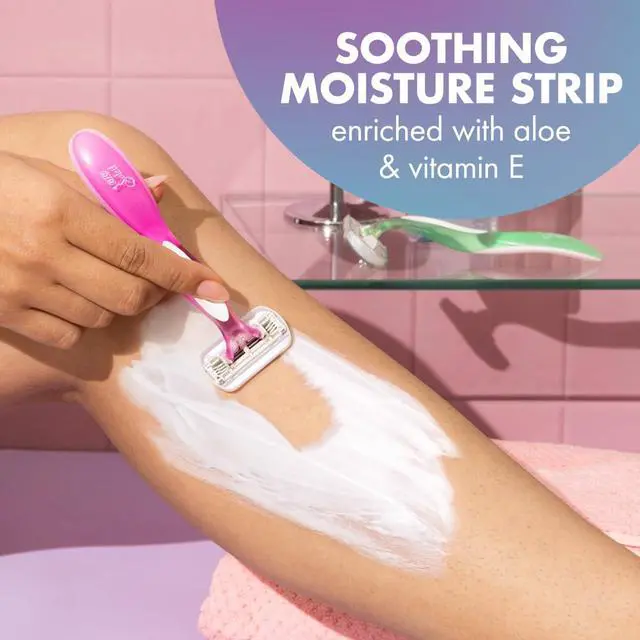 Alt view image 5 of 5 - BIC Soleil 3 Sensitive Women's Disposable 3-Blade Razors, Comfort Shield and Moisture Strip, 5-Pack