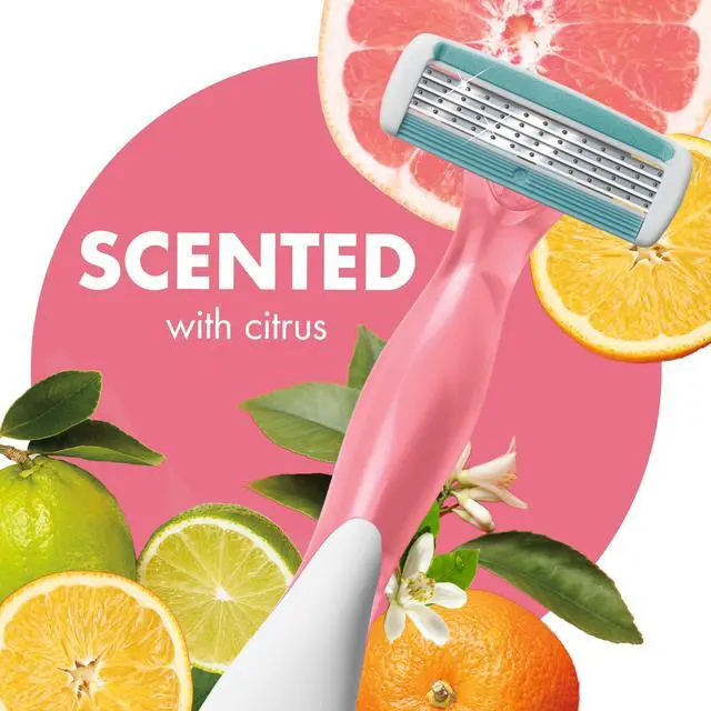 Alt view image 2 of 7 - BIC Soleil 4 Escape Scented Women's Disposable Razors, 4 Blades, Comfortable Shave, Citrus Scented Handle Shaving Razors for Women, 4 Count