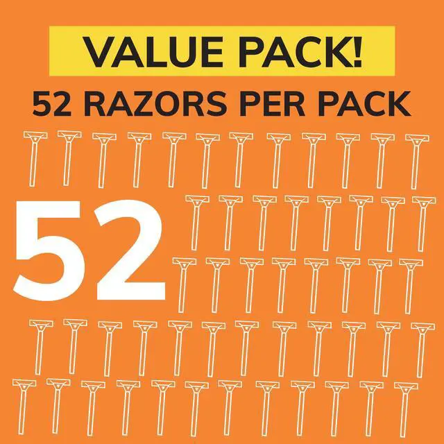 Alt view image 2 of 5 - BIC Sensitive Mens Disposable 1-Blade Razors, Smooth Shave for Dorm and Daily Grooming, 52-Pack